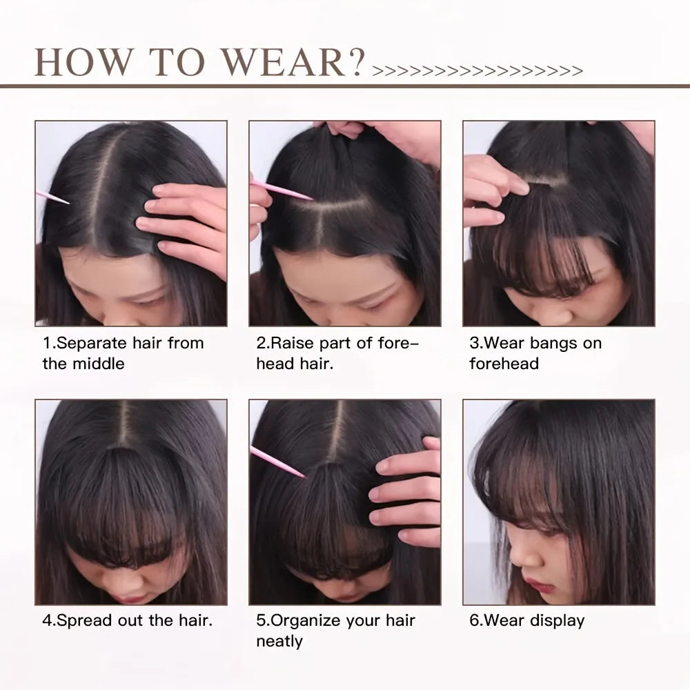 Clip-In Synthetic Air Bangs