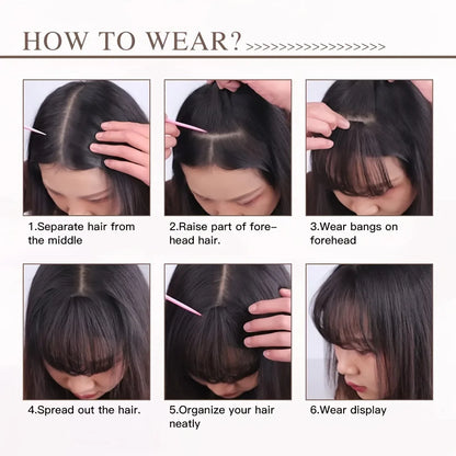 Clip-In Synthetic Air Bangs