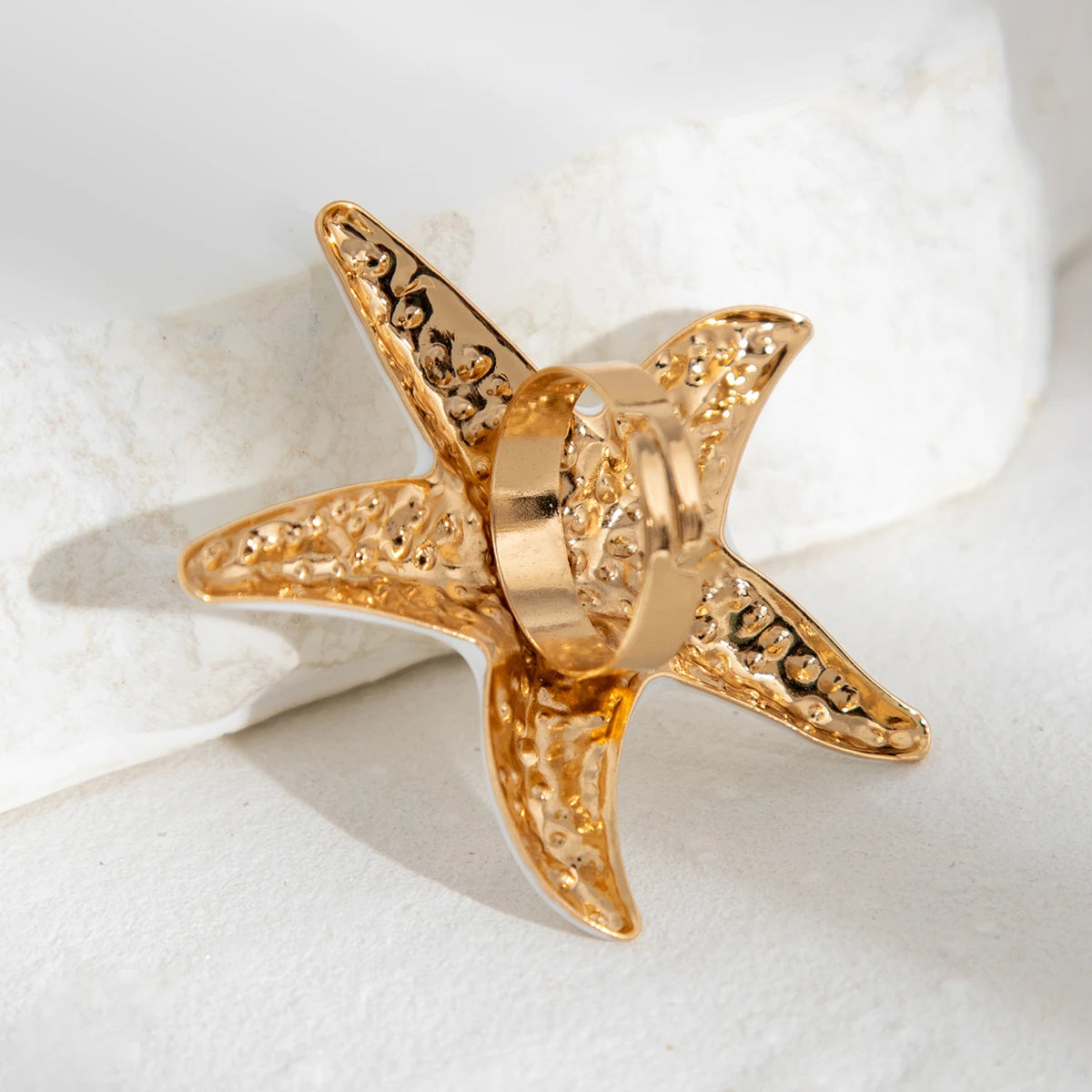 Floral Drip Oil Adjustable Ring