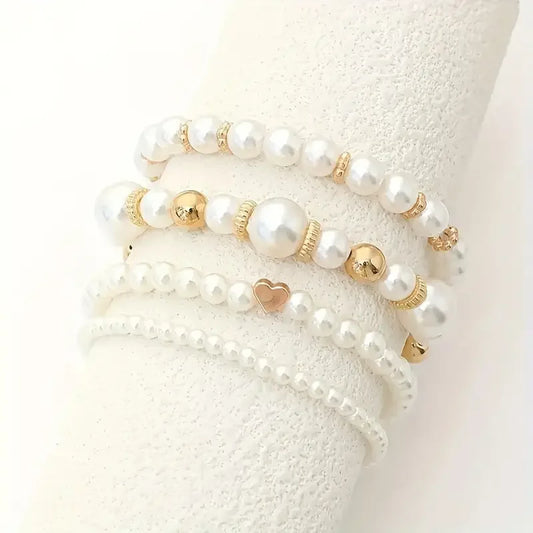 Boho Heart Layered Bracelet Set
