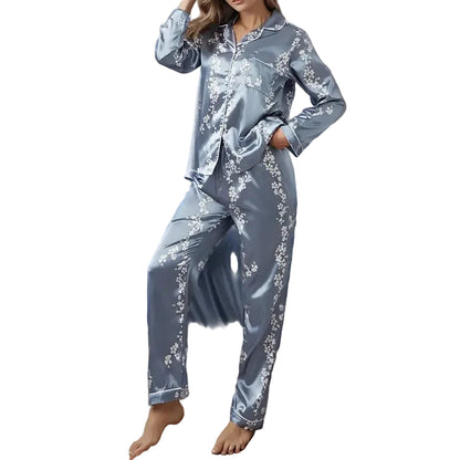 Satin Button-Up Pajama Set