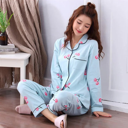 Striped Cherry Pajama Set