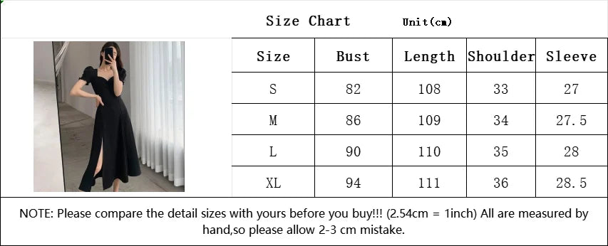 V-Neck Puff Sleeve A-Line Dress