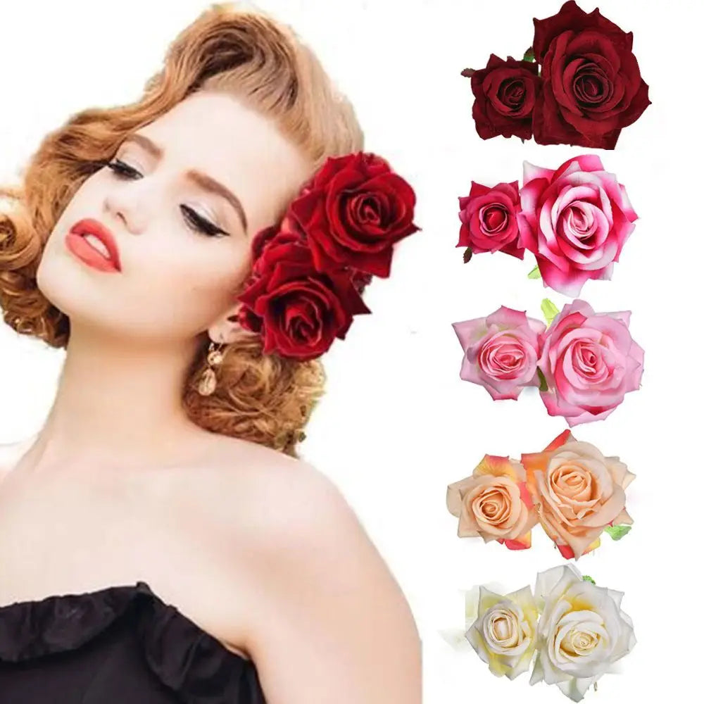 Bridal Rose Hair Clip