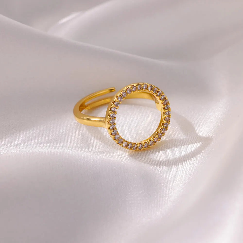Zircon Hollow Round Ring