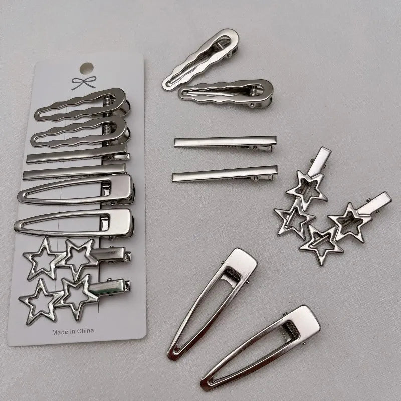 Y2K Silver Duckbill Hair Clip