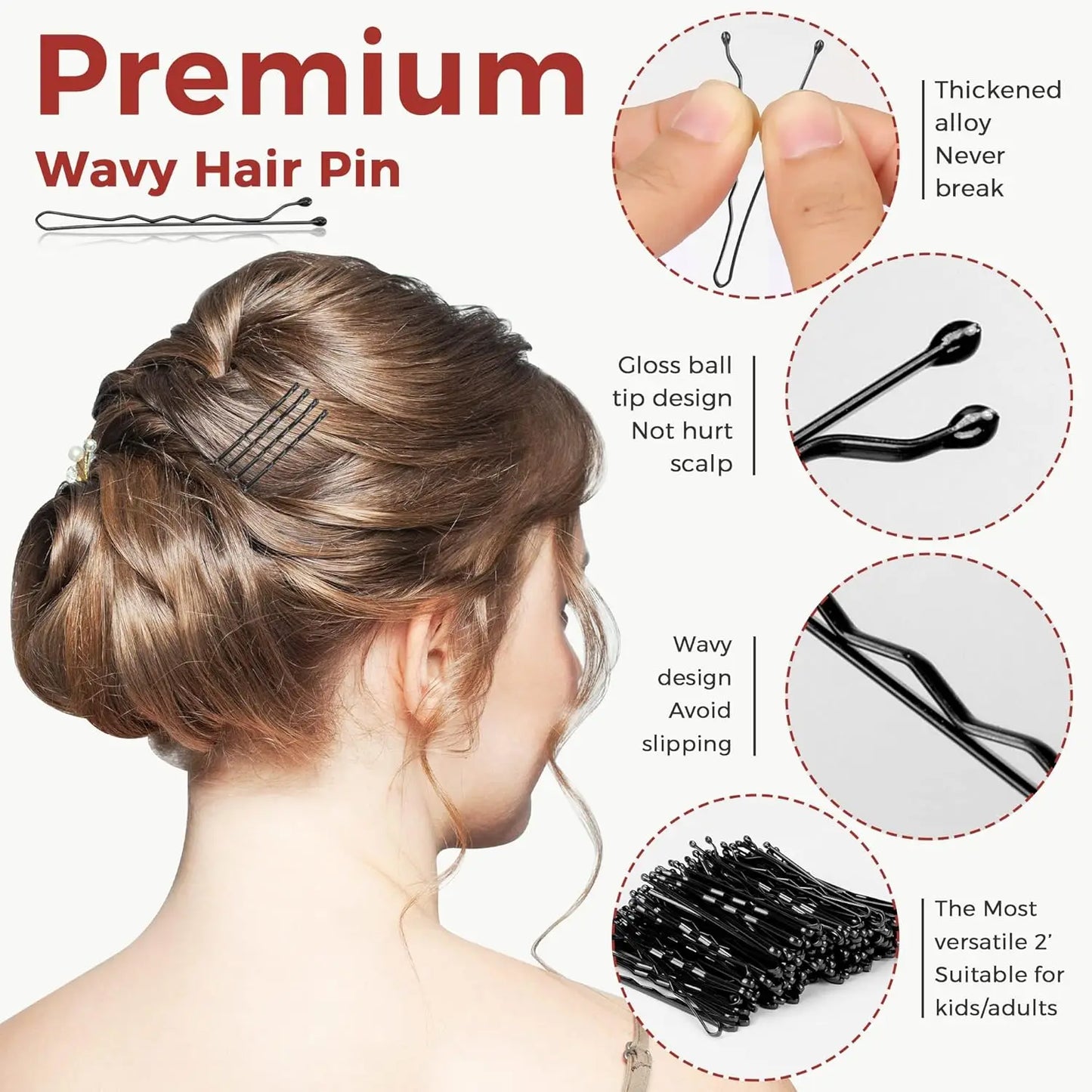 100PCS Bobby Pin Hair Clip Set