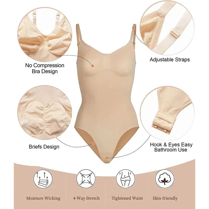 Seamless Thong Waist Trainer Shapewear