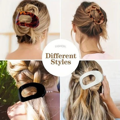 4PCS Flat Hair Claw Clips