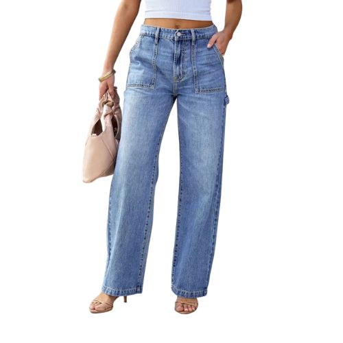 Light Blue Wide Leg Jeans