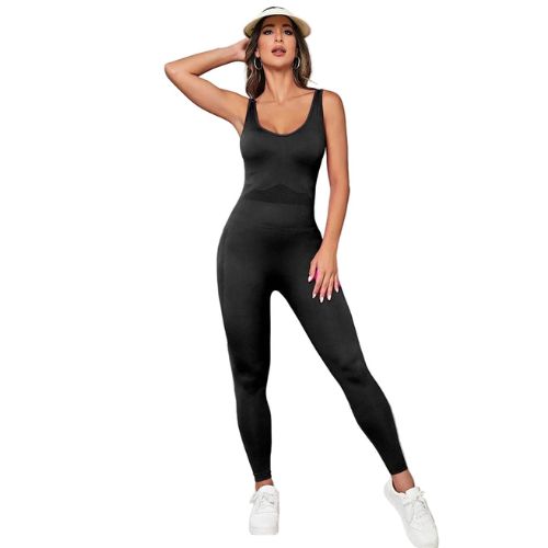 Seamless Open Back Fitness Bodysuit